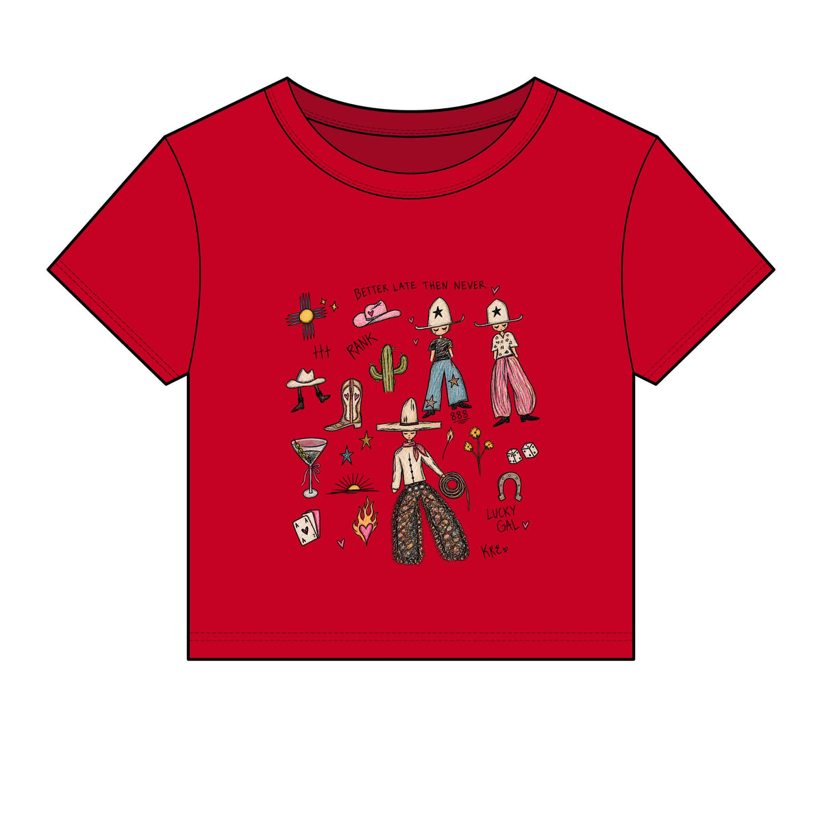 Lucky gal micro tee