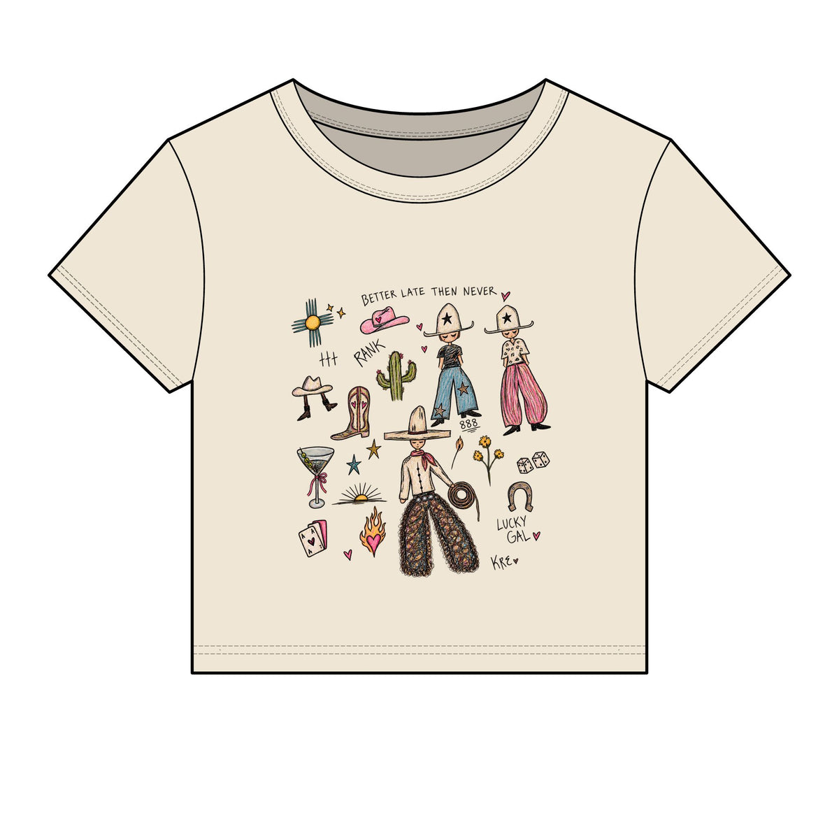 Lucky gal micro tee