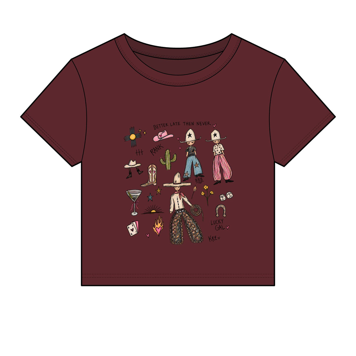 Lucky gal micro tee