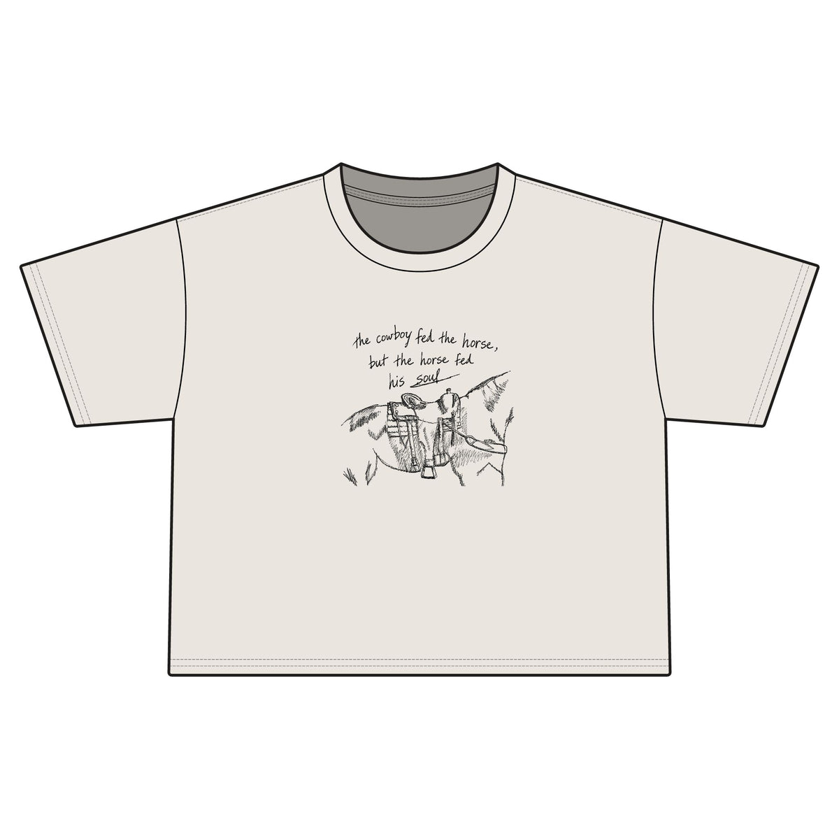 Cowboy soul crop tee