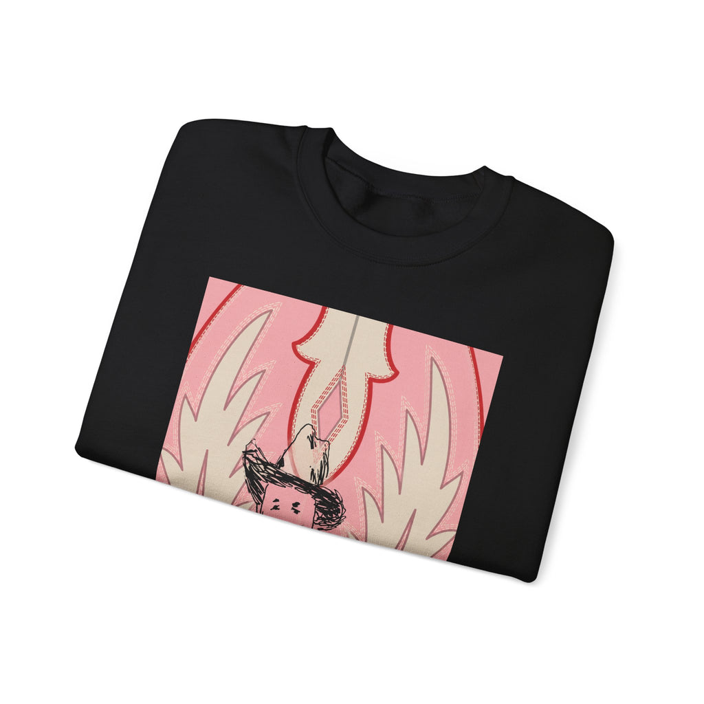 Distorted cowboy Unisex Heavy Blend™ Crewneck Sweatshirt