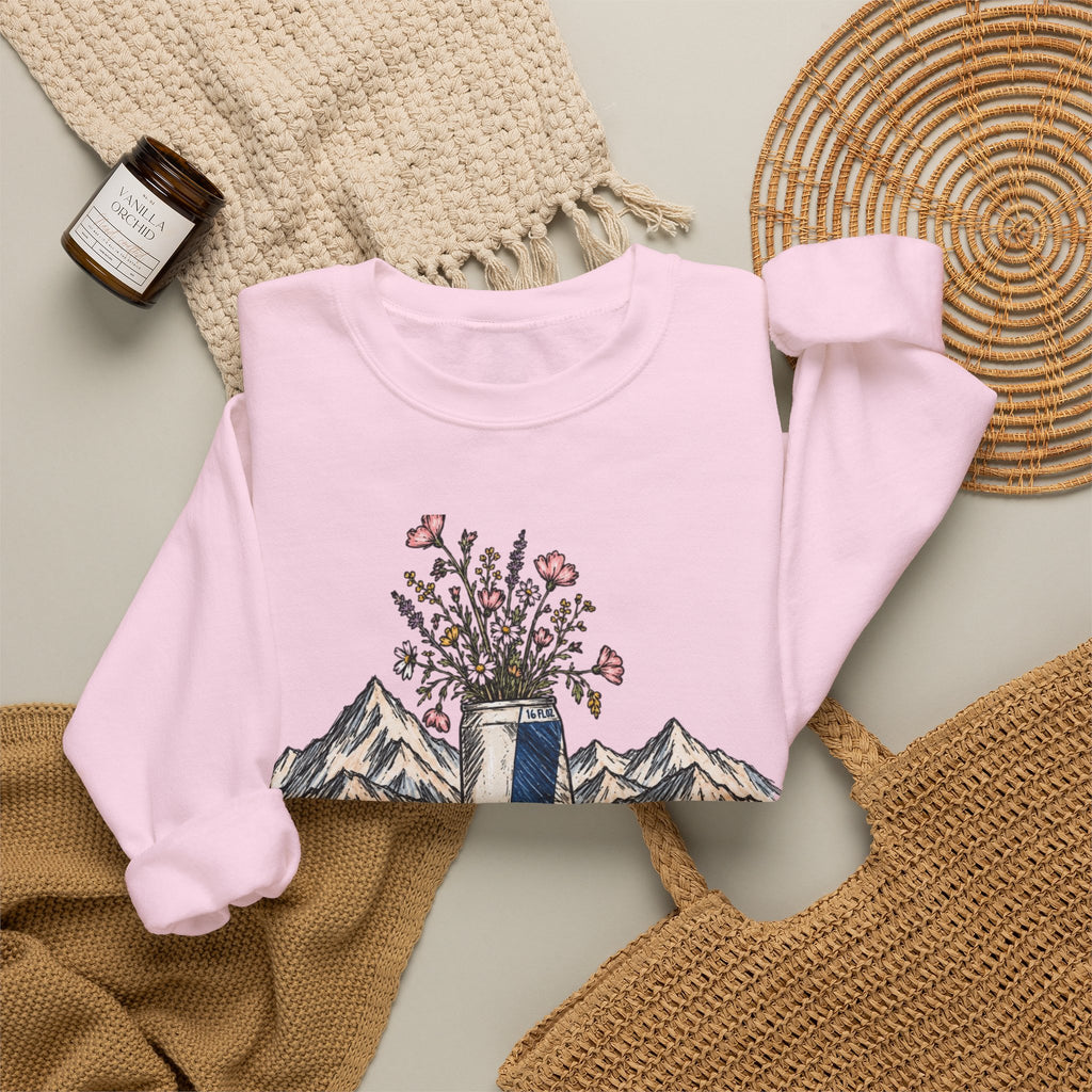 Wild flowers and wild drinks crewneck