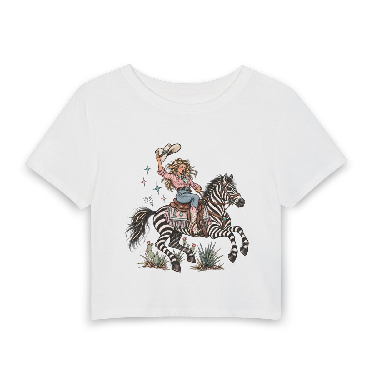 Zebra dessert woman’s baby tee
