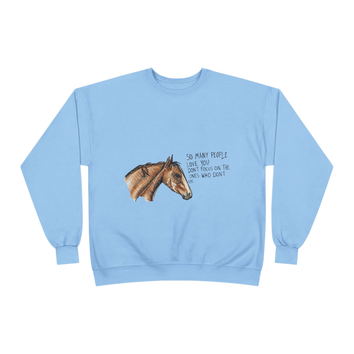 You are loved crewneck with color