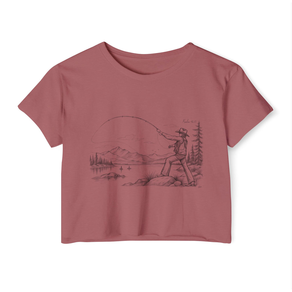fishing in the dark crop top