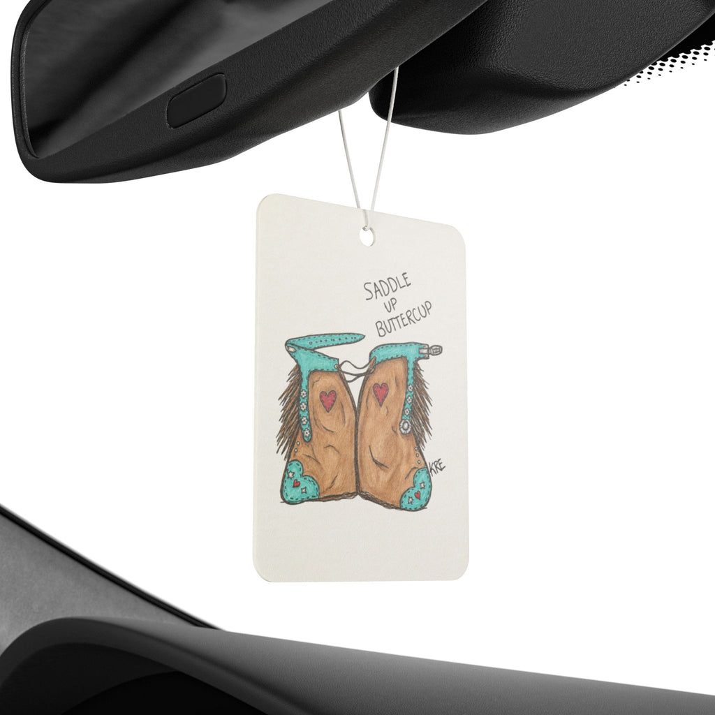 Saddle up buttercup car airfreshner