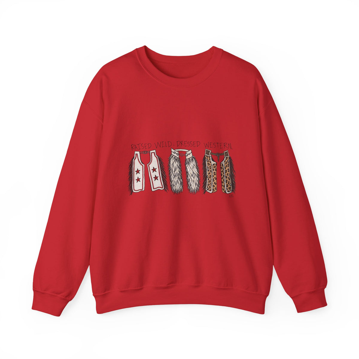 Raised wild dressed western Unisex Heavy Blend™ Crewneck Sweatshirt