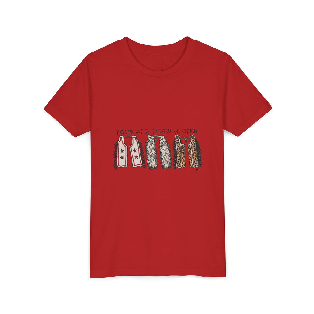 Raised wild-dressed western Youth Short Sleeve Tee