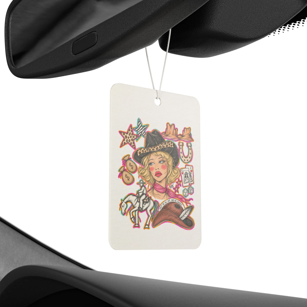 Neon rodeo air freshener