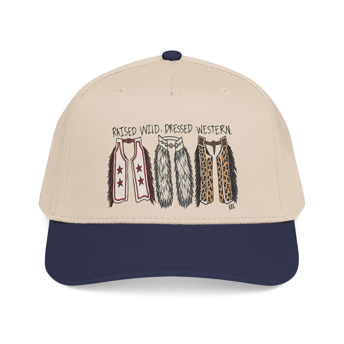 Mid Profile Baseball Cap raised wild, dressed western
