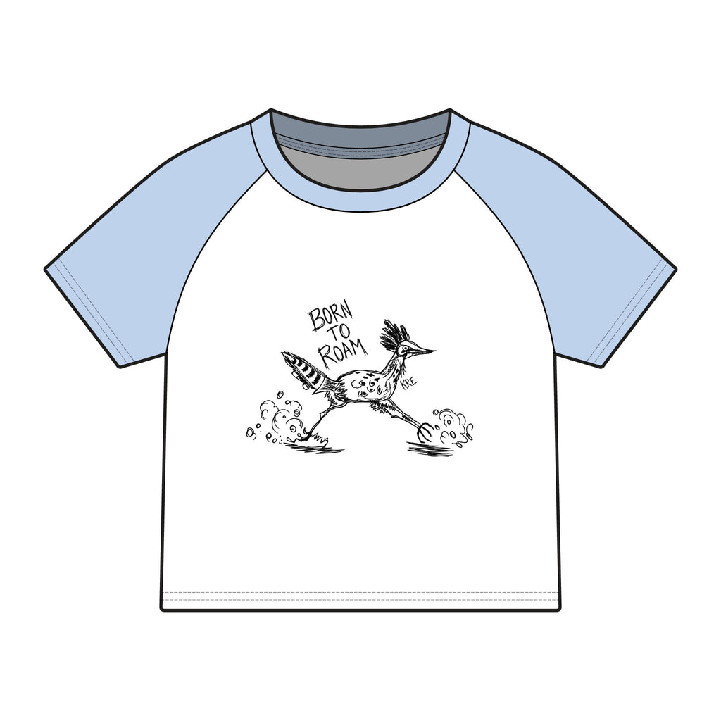 Born to Roam raglan baby tee
