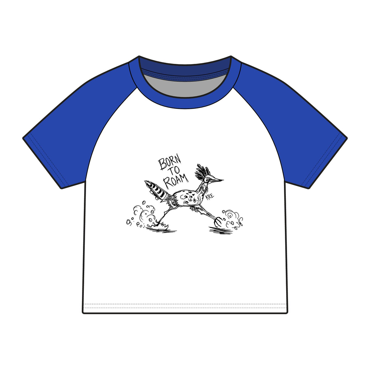 Born to Roam raglan baby tee