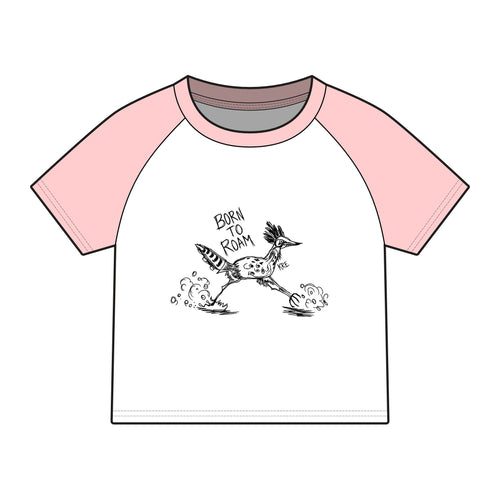 Born to Roam raglan baby tee