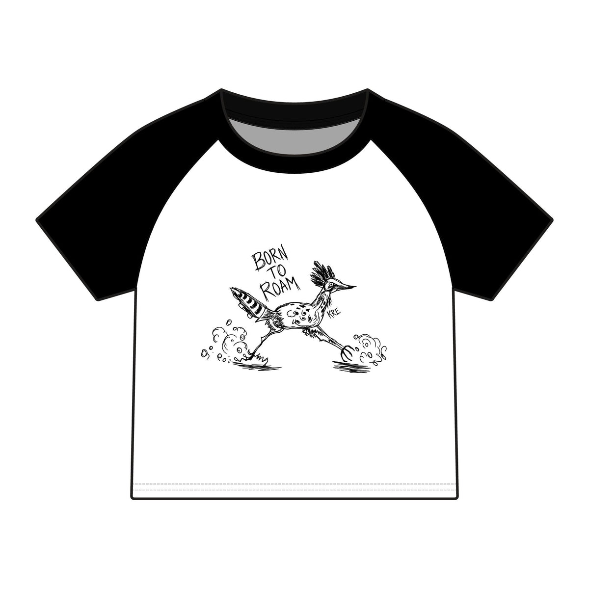 Born to Roam raglan baby tee