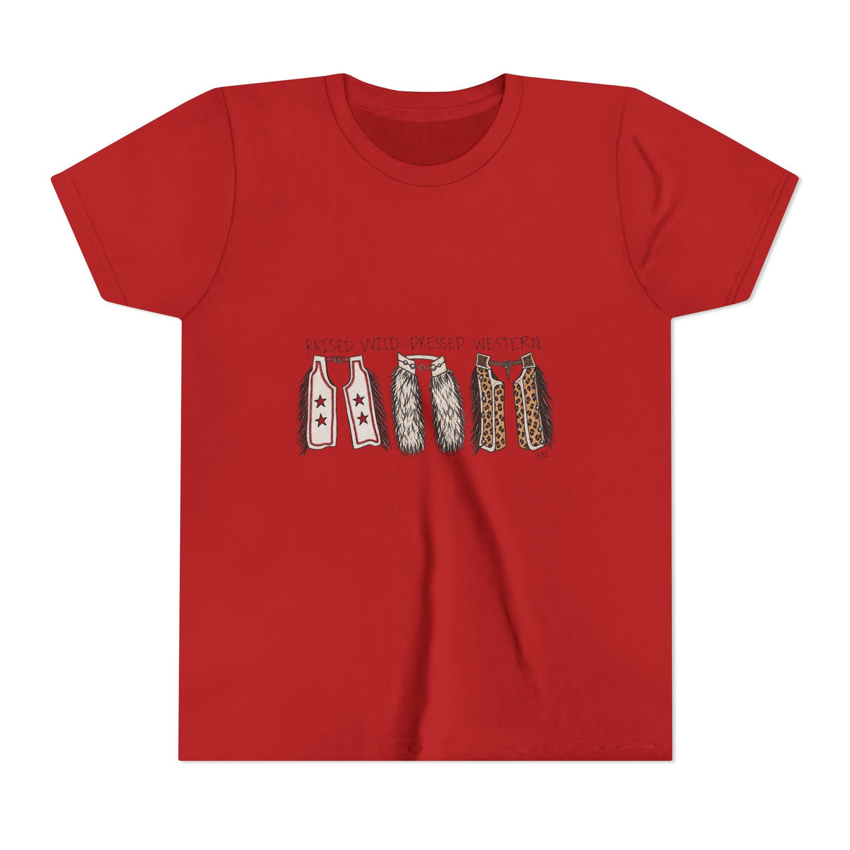 Raised wild-dressed western Youth Short Sleeve Tee
