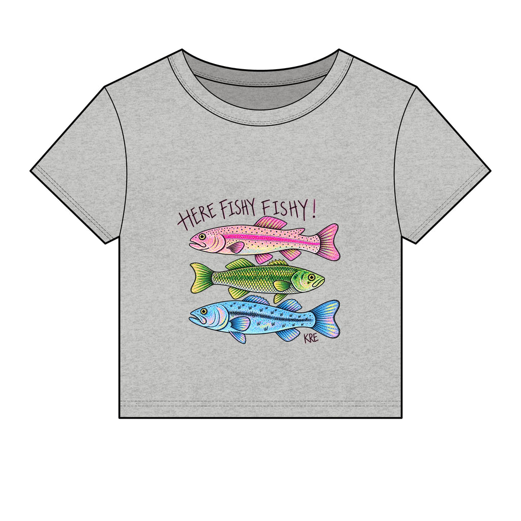 Here fishy fishy baby tee