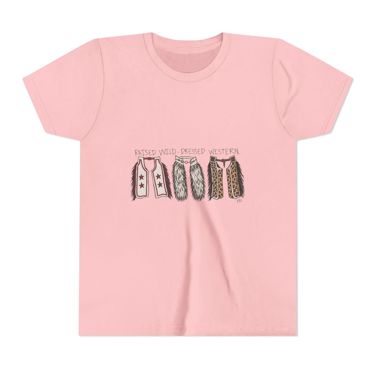 Raised wild-dressed western Youth Short Sleeve Tee