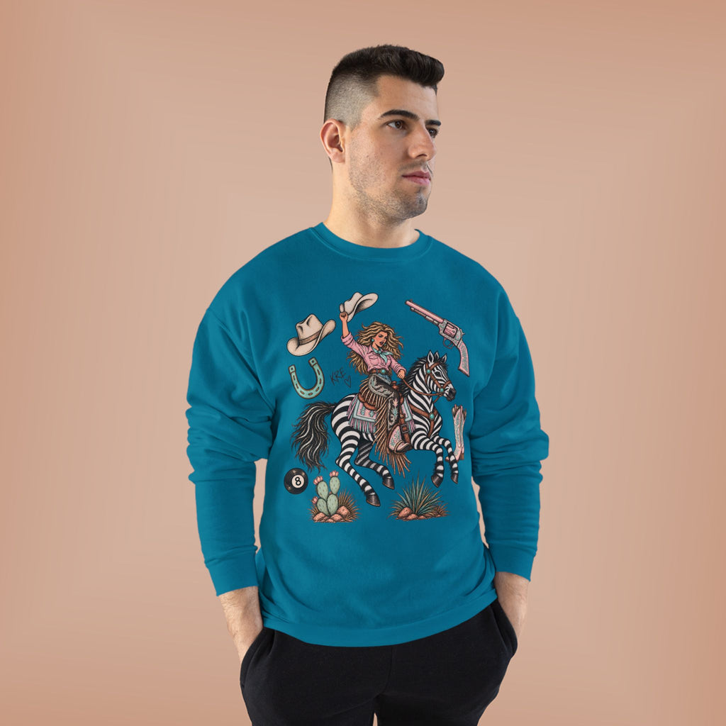 Zebra girl crewneck