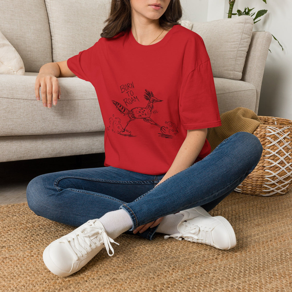 Born to roam roadrunner T-shirt with no color