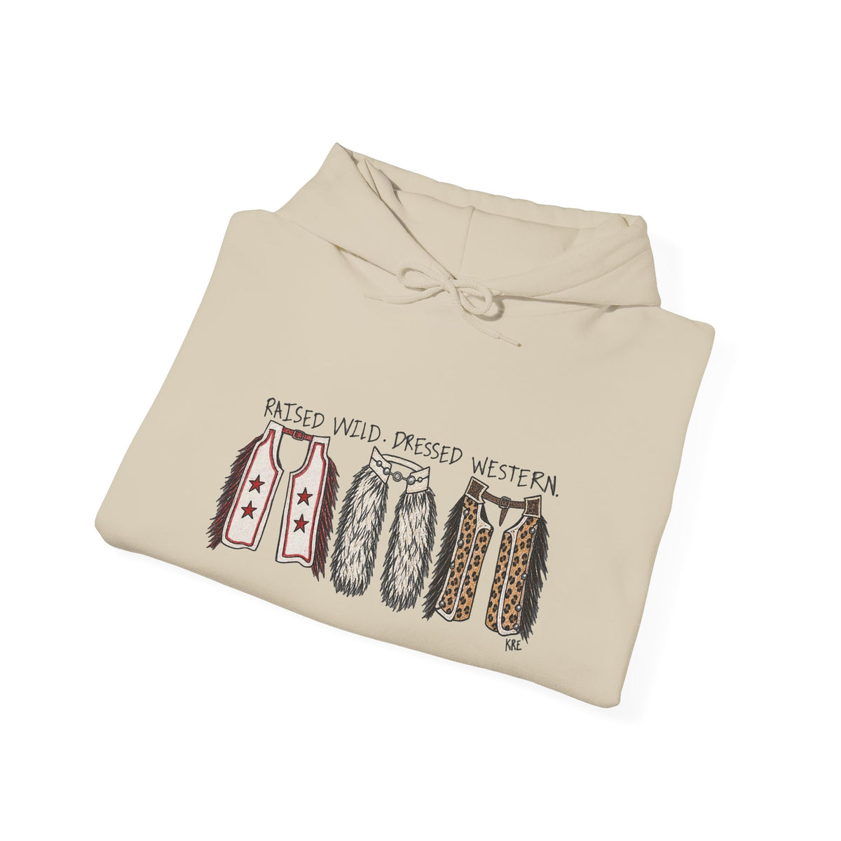 Raised wild dressed western Hooded Sweatshirt