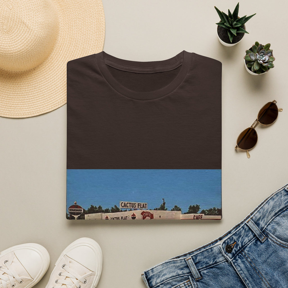 Vintage cactus flat  T-Shirt