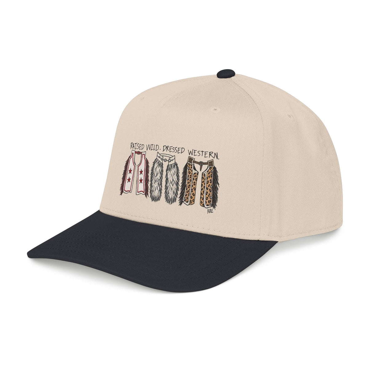 Mid Profile Baseball Cap raised wild, dressed western