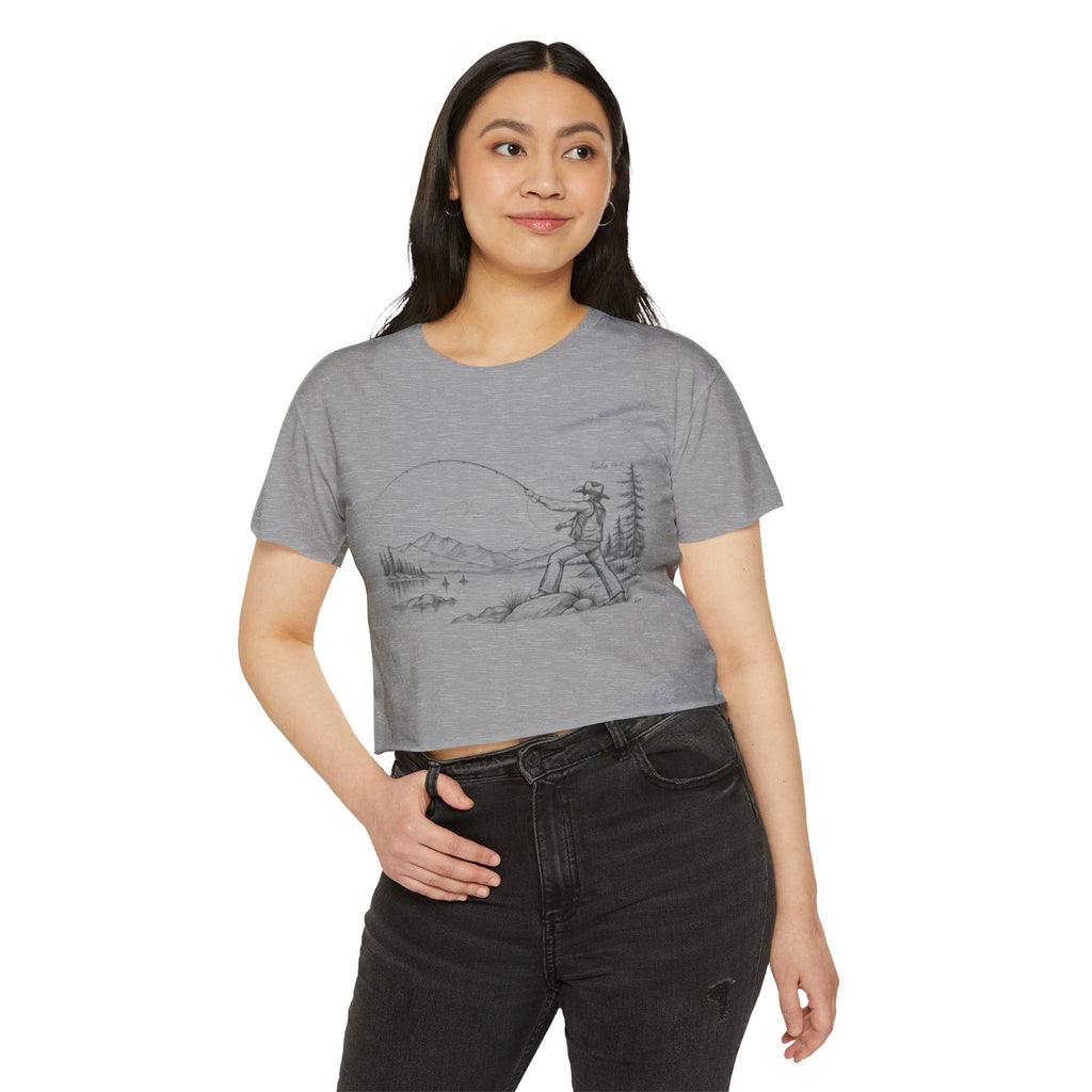 fishing in the dark crop top