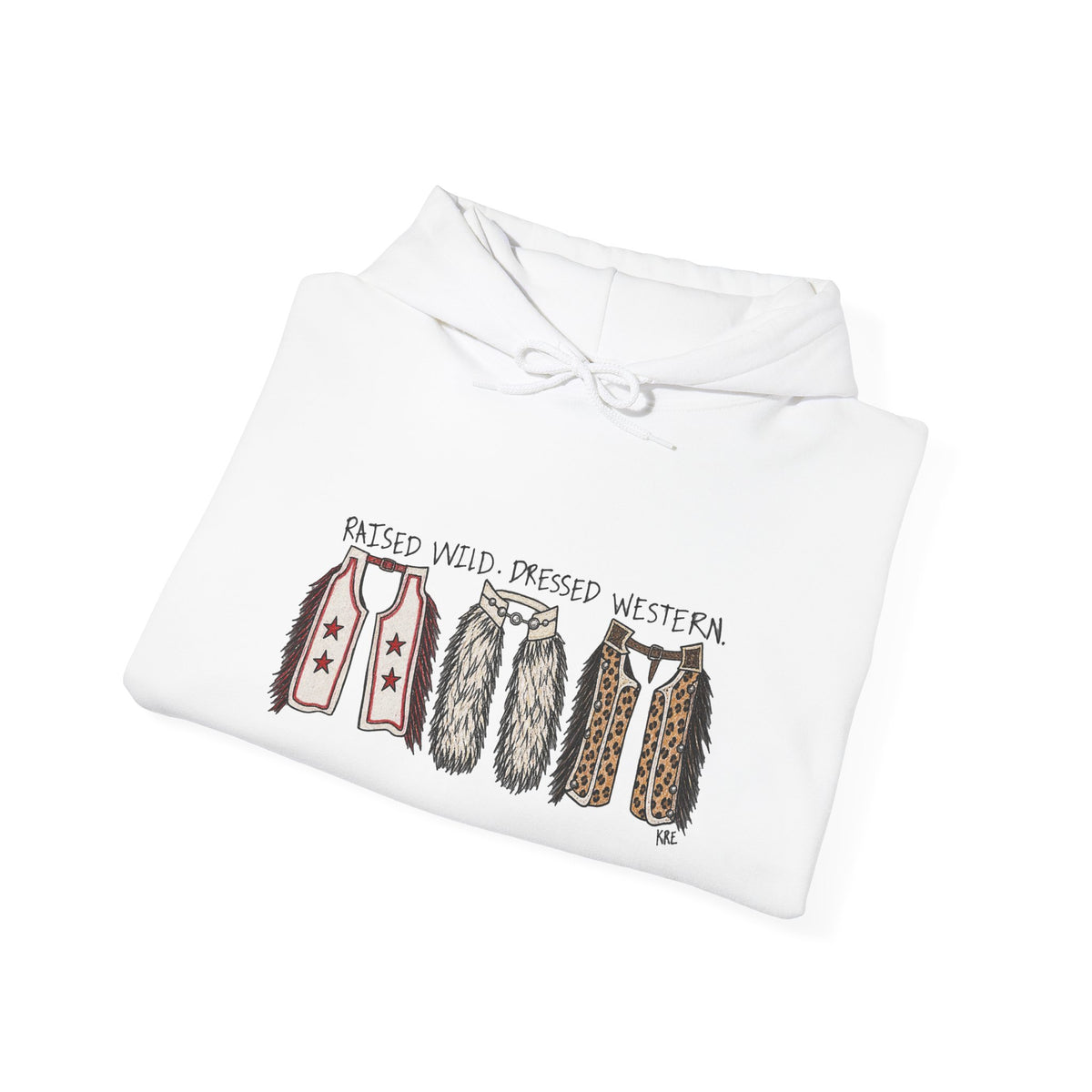 Raised wild dressed western Hooded Sweatshirt