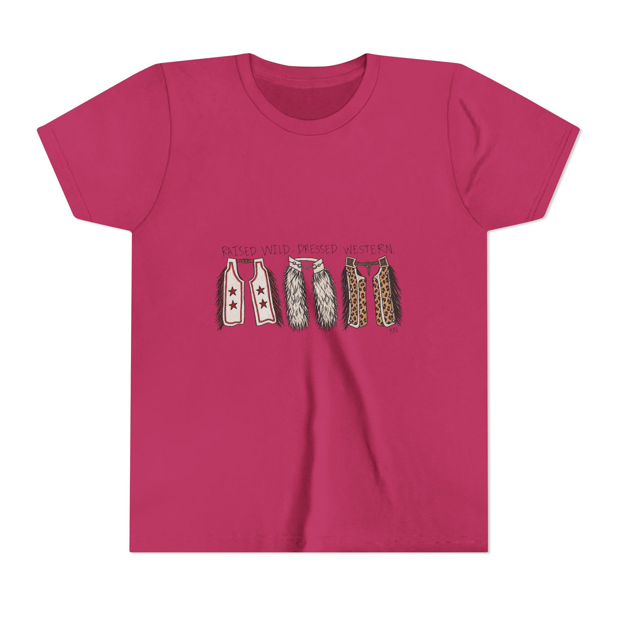 Raised wild-dressed western Youth Short Sleeve Tee