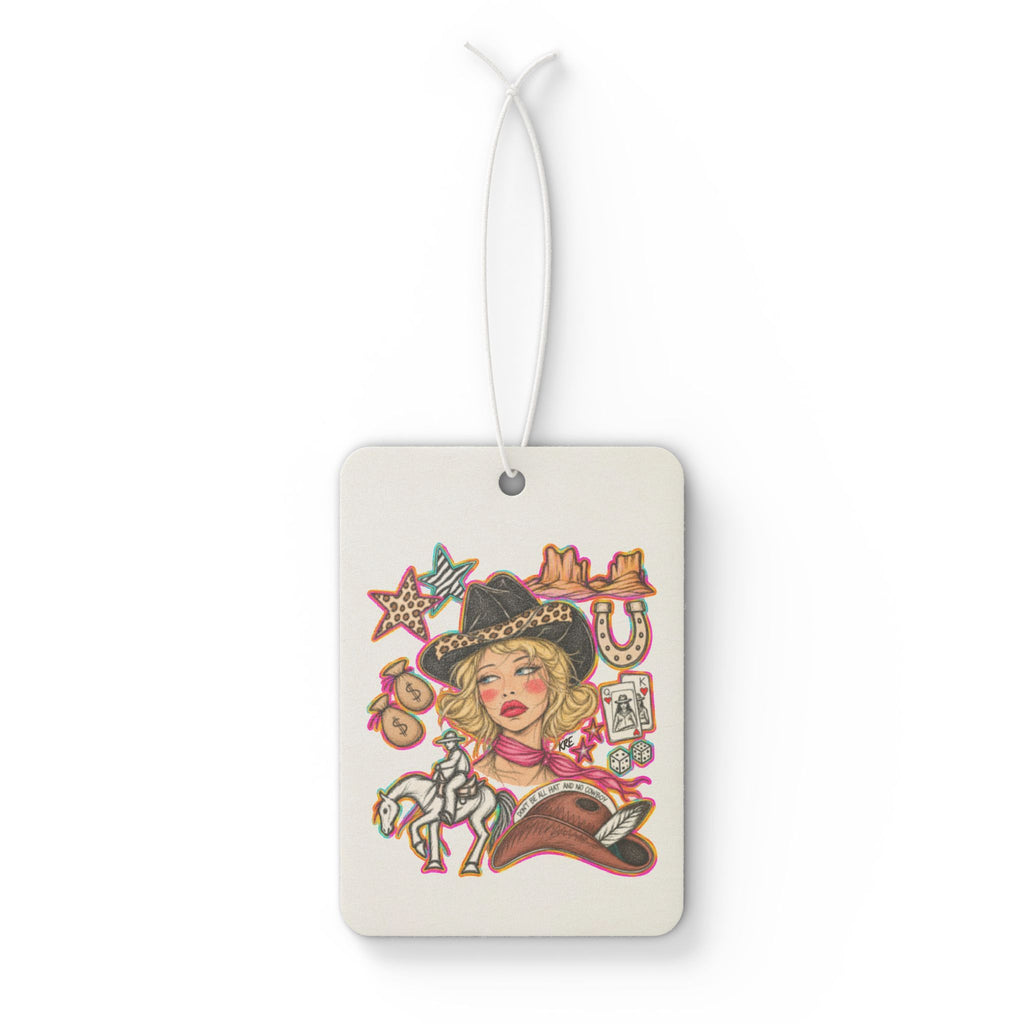 Neon rodeo air freshener