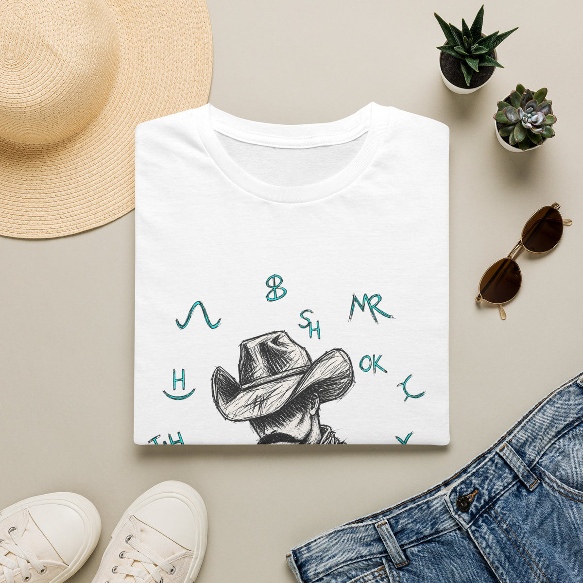 Branded cowboy T-shirt
