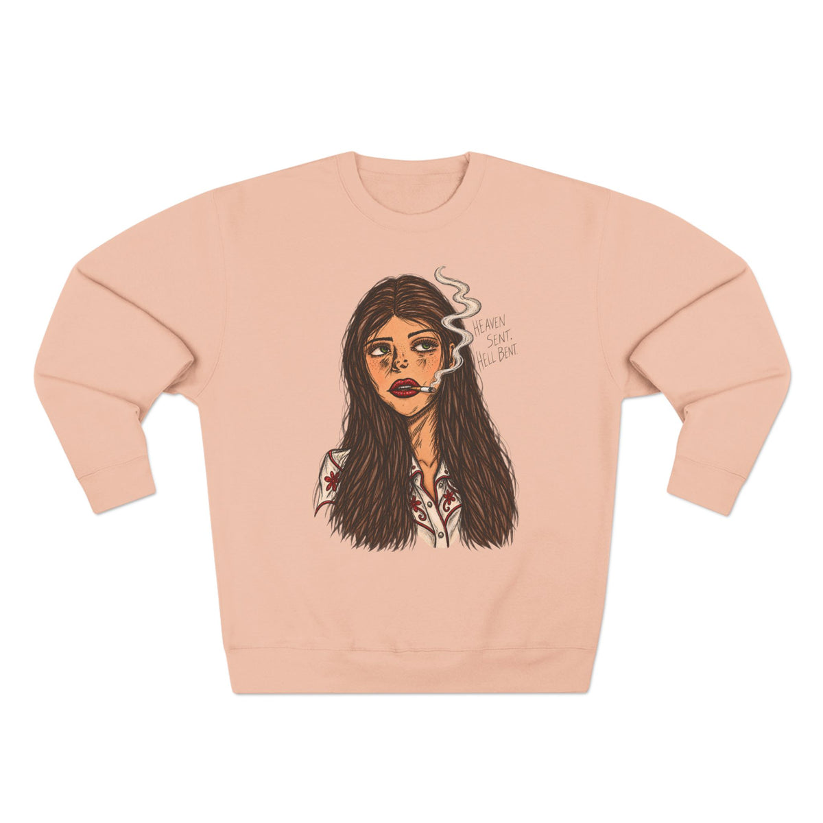 Heaven sent. Hell bound. Crewneck