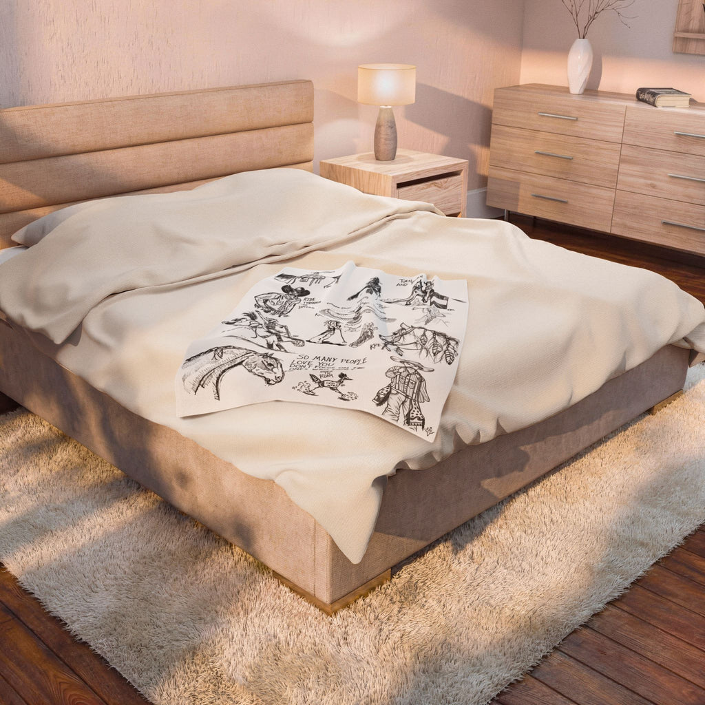The sketch book -Velveteen Plush Blanket