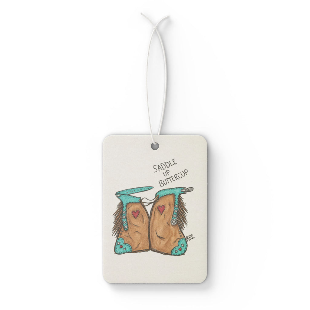 Saddle up buttercup car airfreshner