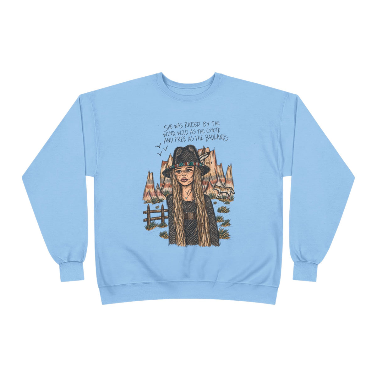 She was as free as the badlands crewneck