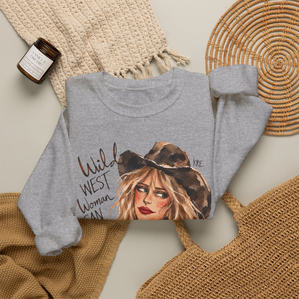 Wild West woman can not be tamed crewneck