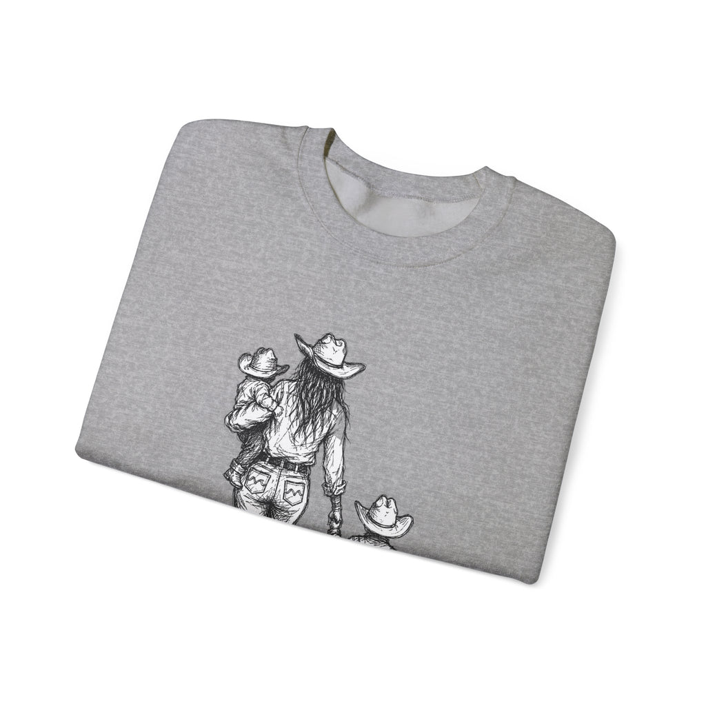 Mama and her cowboys Unisex Heavy Blend™ Crewneck Sweatshirt