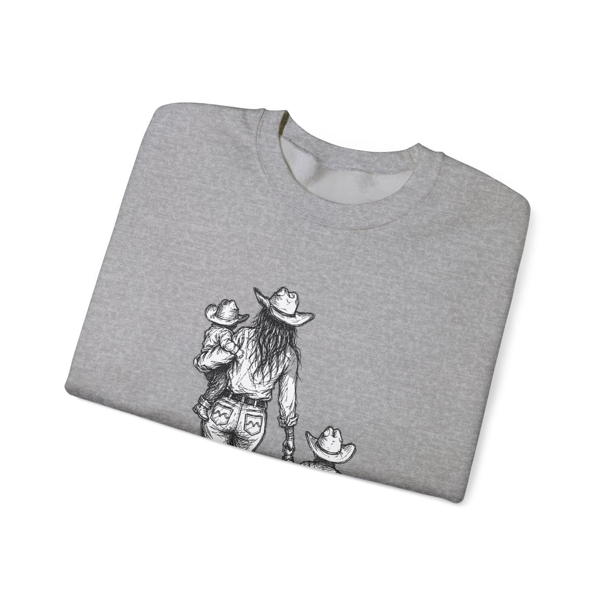 Mama and her cowboys Unisex Heavy Blend™ Crewneck Sweatshirt