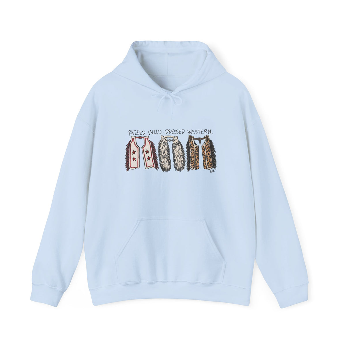Raised wild dressed western Hooded Sweatshirt