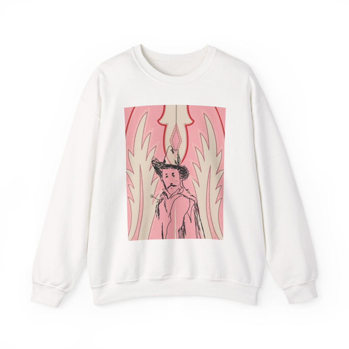 Distorted cowboy Unisex Heavy Blend™ Crewneck Sweatshirt