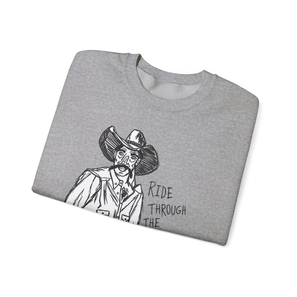 Ride through the hard days suicide prevention crewneck