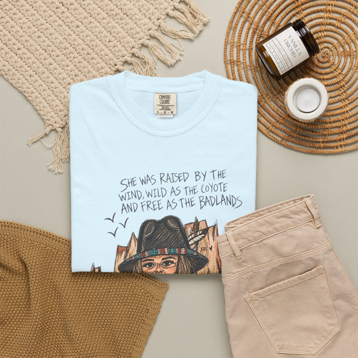 She was as free as the badlands T-shirt