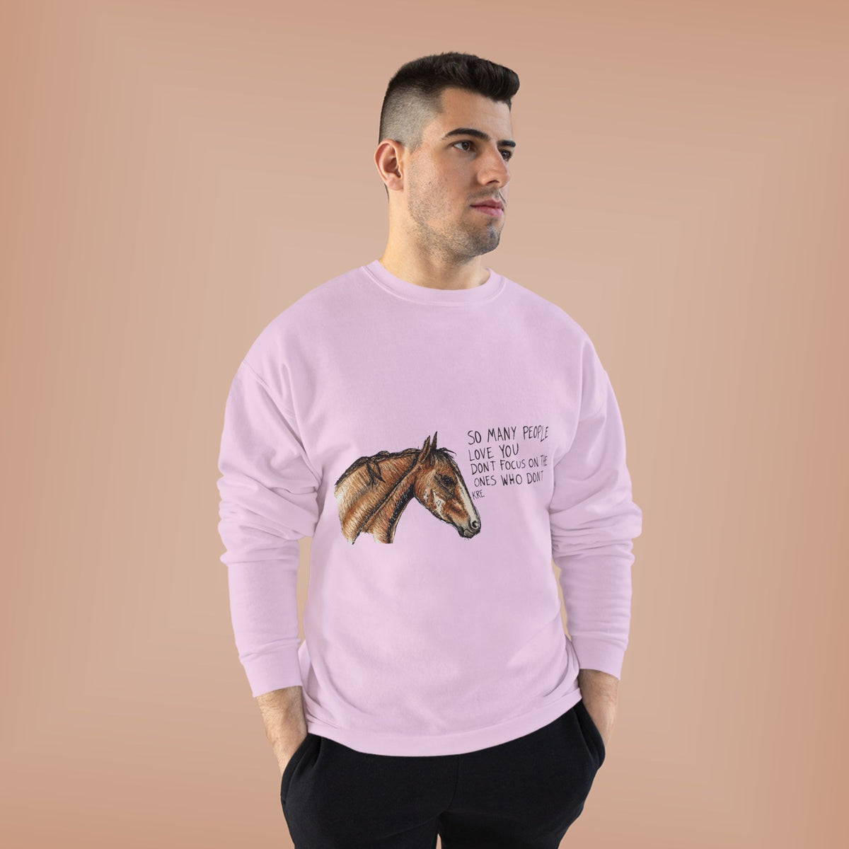 You are loved crewneck with color