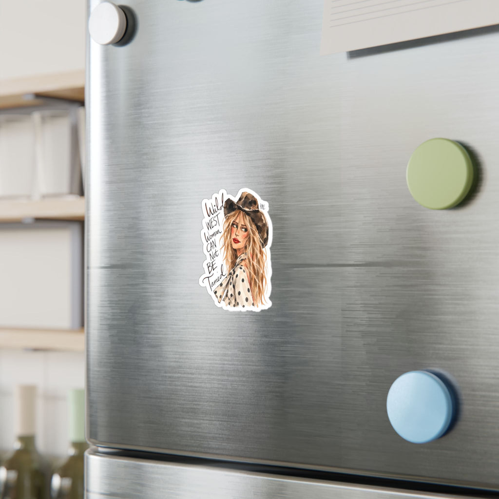 Wild West woman can not be tamed sticker
