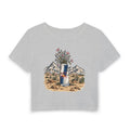 Wild flowers and wild drinks crop top