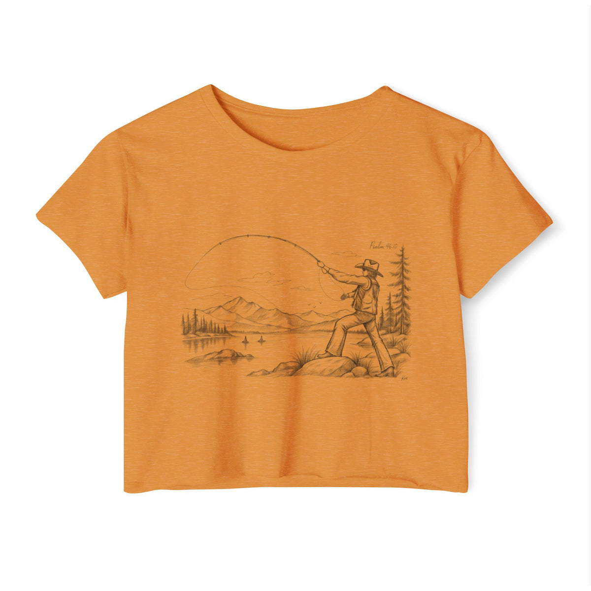 fishing in the dark crop top