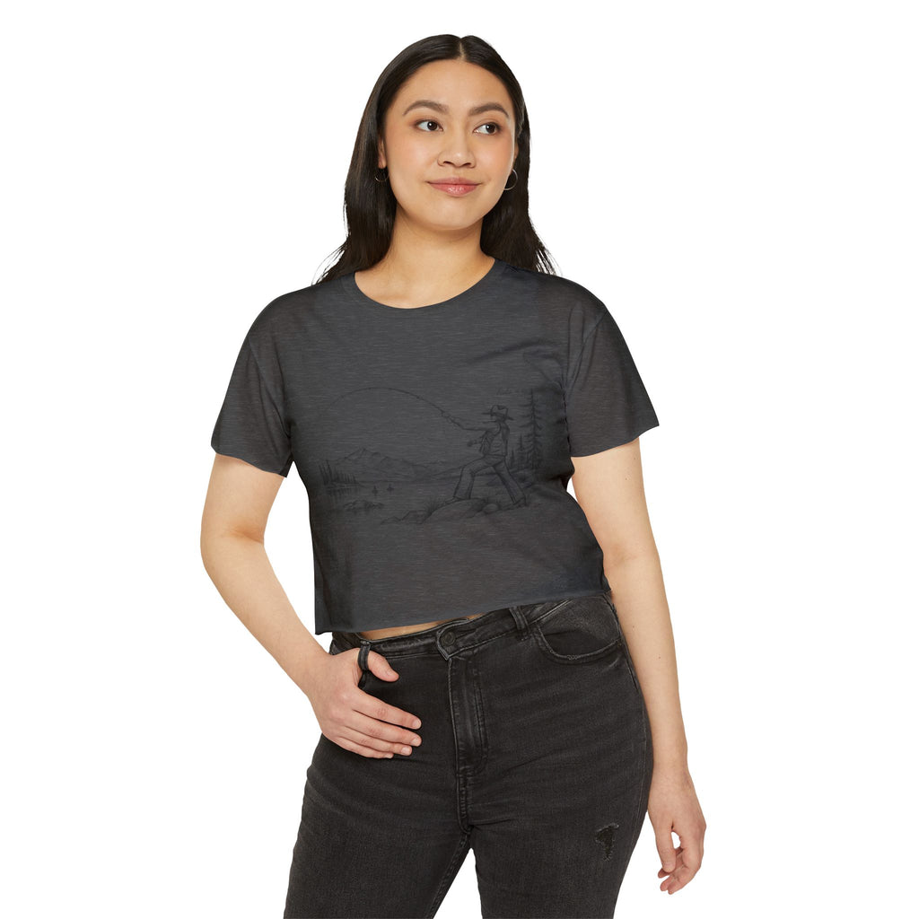 fishing in the dark crop top