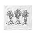Wild flowers & wild boots baby minkey blanket