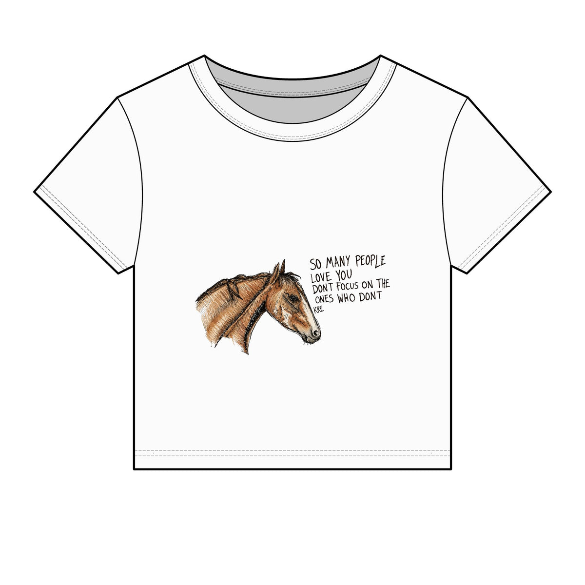 You are loved baby tee with color