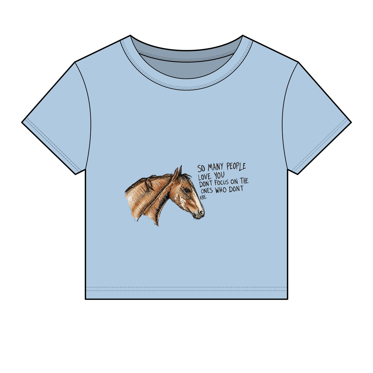 You are loved baby tee with color